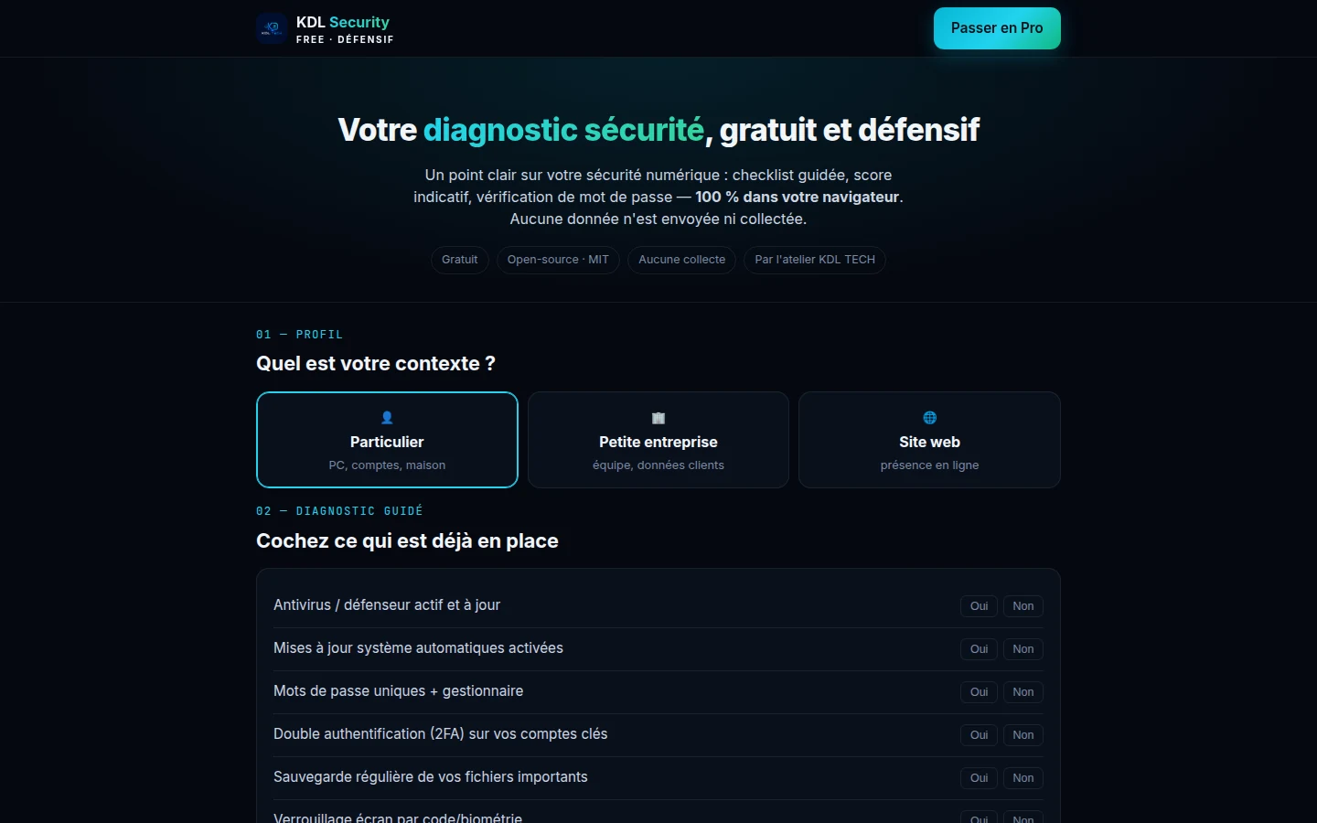 Le rapport de sécurité rendu par KDL Security.